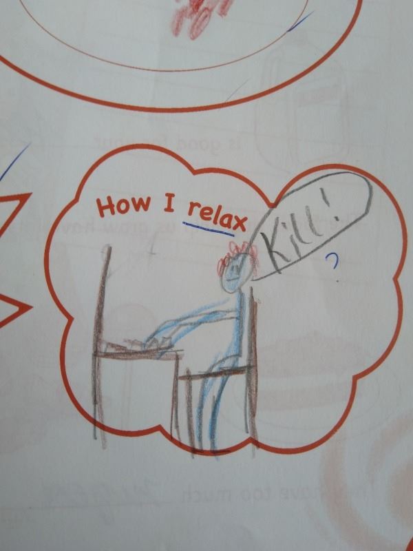 Diea vie ako sa relaxuje